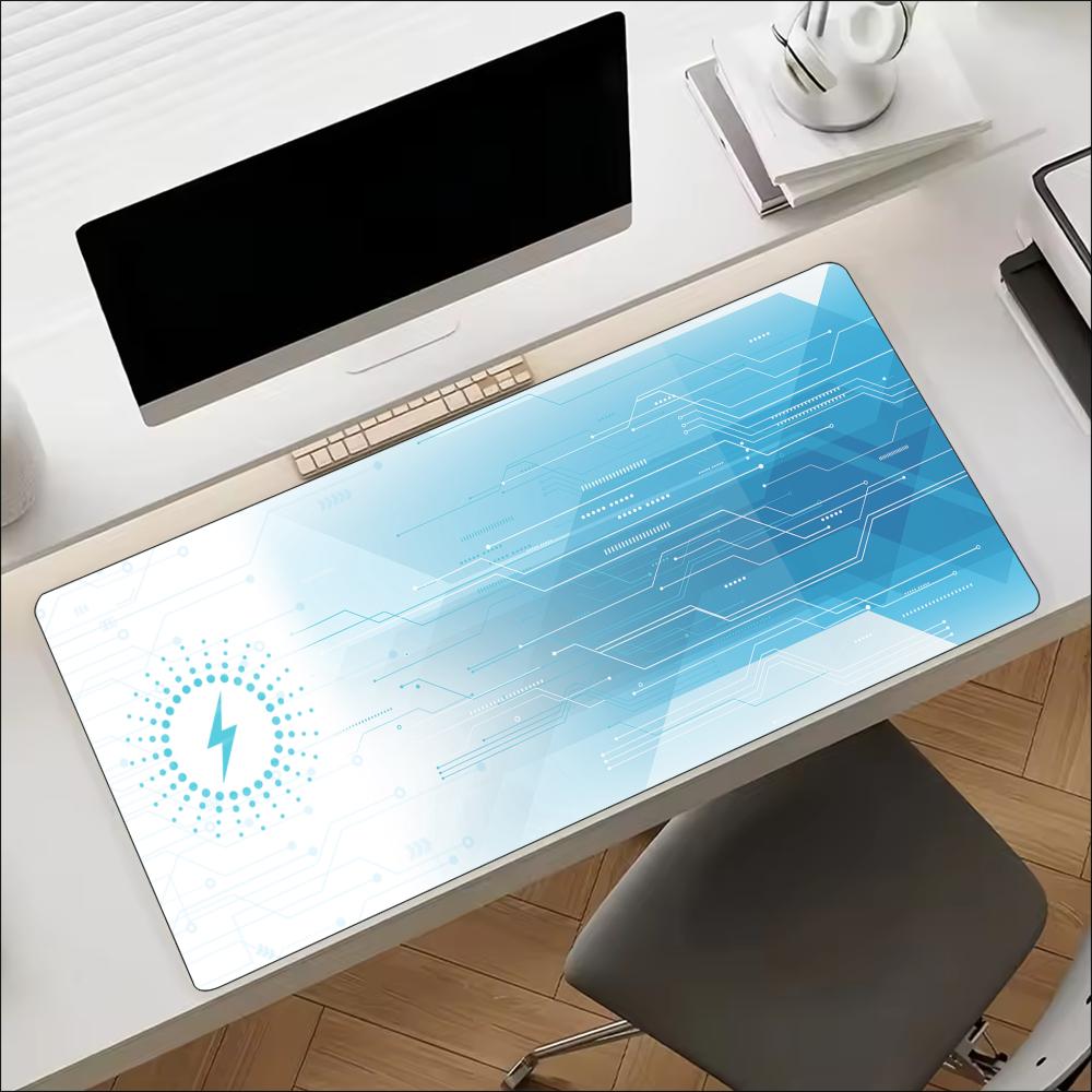 Office Tech Gear - بساط فأرة ممدد بنمط تروس من