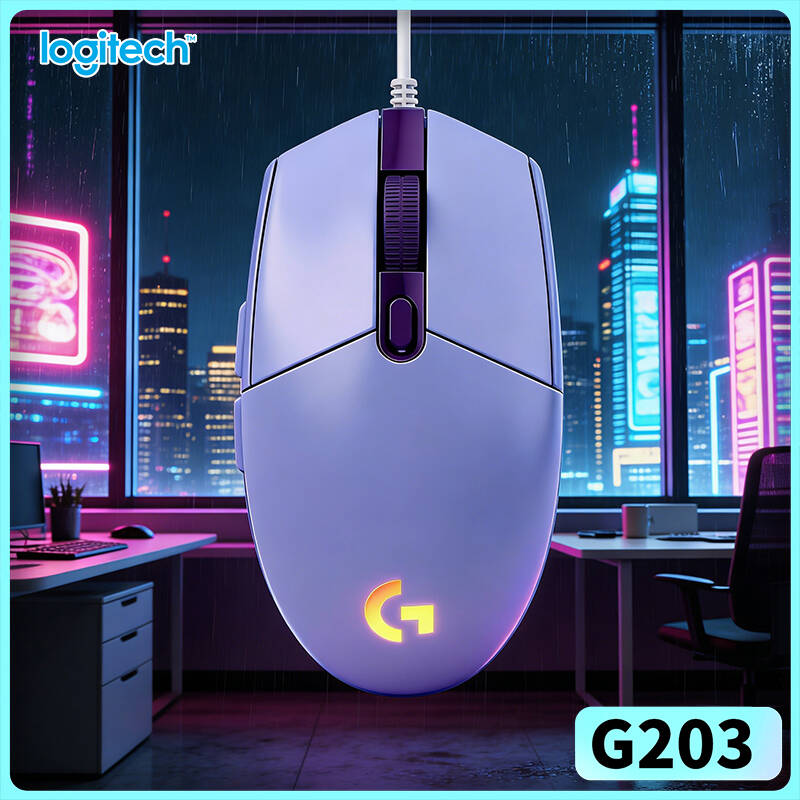 Logitech Mouse G203 - ماوس الألعاب لوجيتك G203، مستشعر 8000
