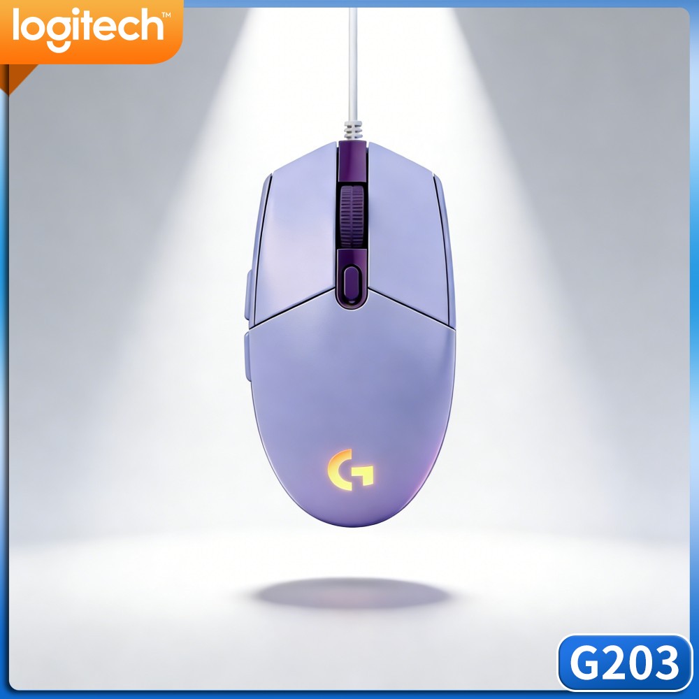 Logitech Mouse G203 - ماوس ألعاب لوجيتك G203 سلكي بإضاءة
