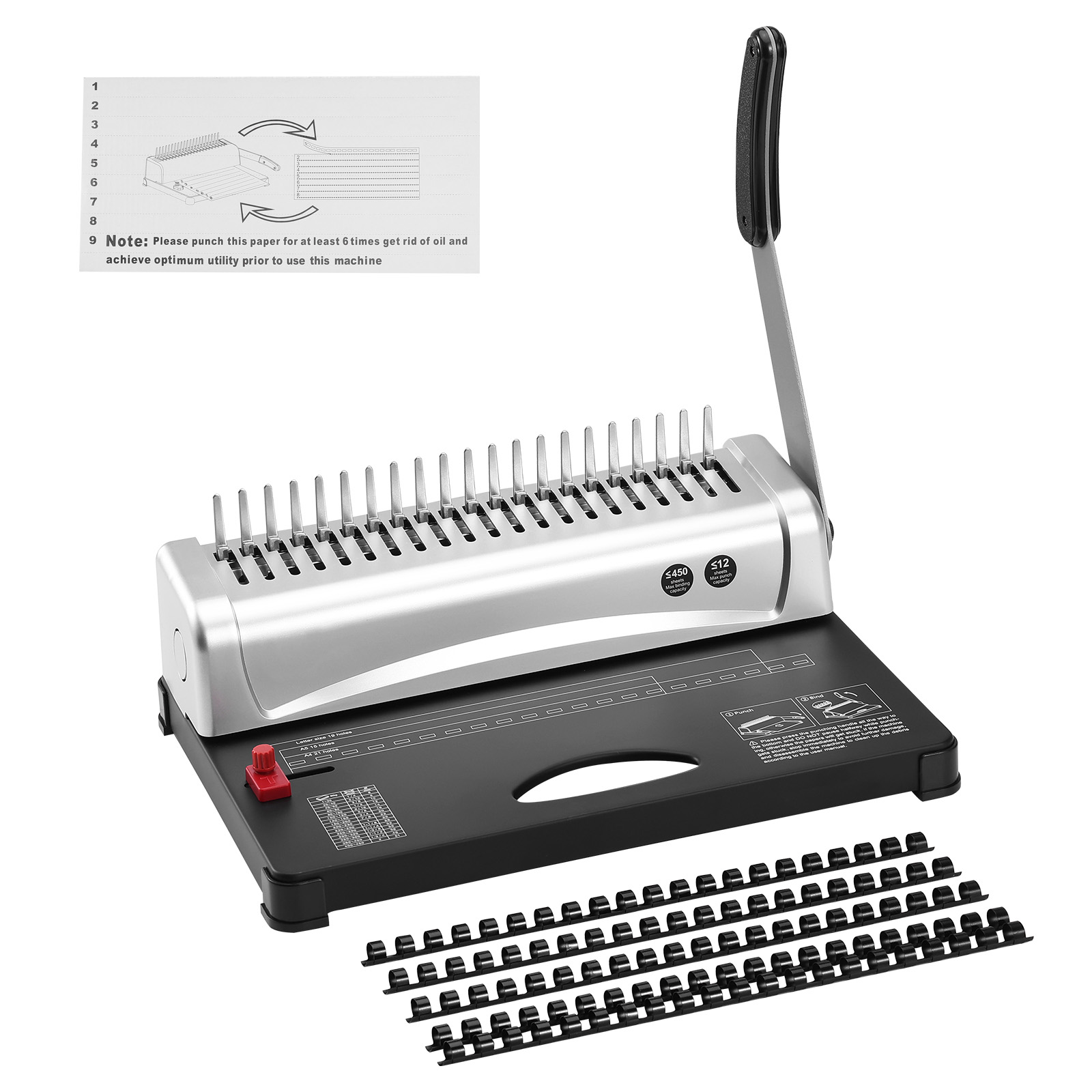 Binding Machine Comb - ماكينة تجليد VEVOR، ماكينة تجليد بالمشط،