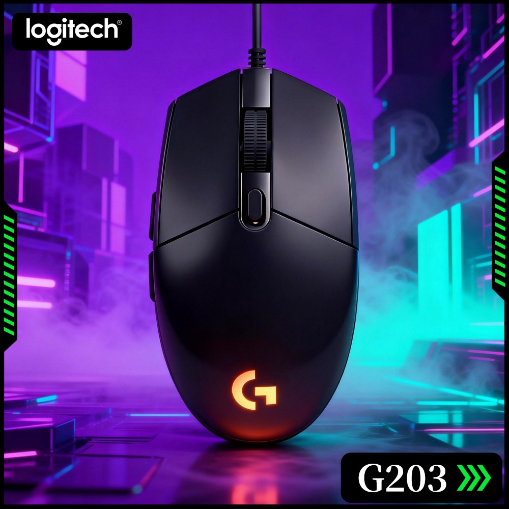 ماوس الألعاب السلكي لوجيتك G20 - مراجعة Logitech Mouse G203 وسعره