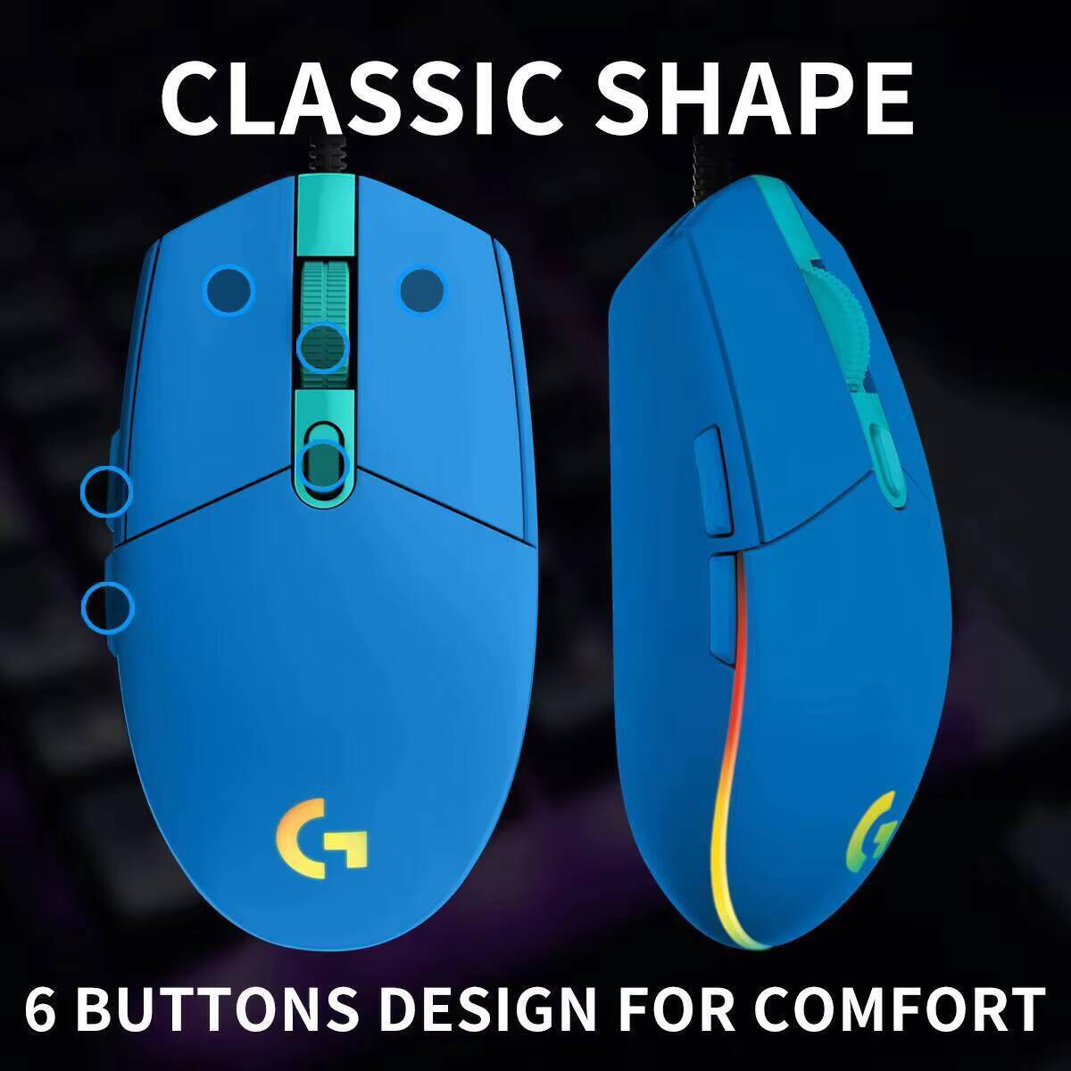 فأرة ألعاب لوجيتك G203 سلكية ب - مراجعة Logitech Mouse G203 وسعره