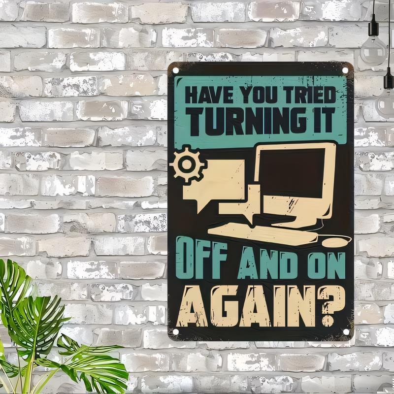 لافتة معدنية بتصميم عتيق تحمل  - مراجعة Office Tech Gear وسعره